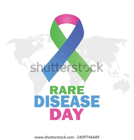 Rare Disease Day Vector illustration. Holiday concept. Template for background, banner, card, poster with text inscription.
