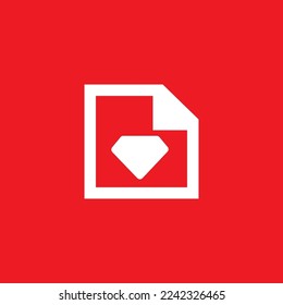 Rare file flat icon, graphic resource template, vector illustration.