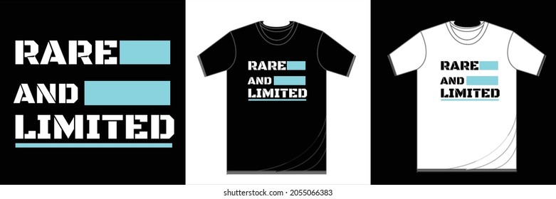 rare and limited. typography t-shirt design