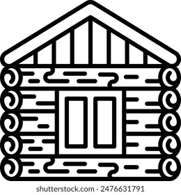 Rare Old Timbered drying barn vector icon design, timber and lumber Symbol, Forestry and Deforestation Sign forest farming and woodland stock illustration, Traditional handcrafted log building concept