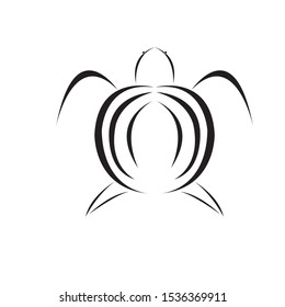 The rare sea turtle animal logo