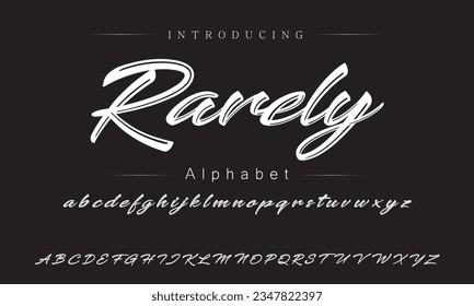 Rarely vector brush style font, alphabet, typeface