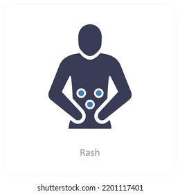 Rash and allergy icon concept