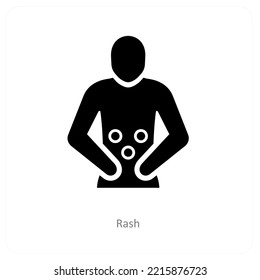 rash and allergy icon concept