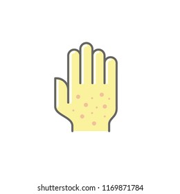 Rash flat icon