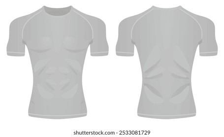 Rash guard athlete fitness t shirt. vector