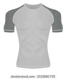 Rash guard athlete fitness t shirt. vector