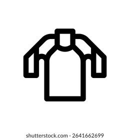 Rash guard. Editable stroke vector icon.