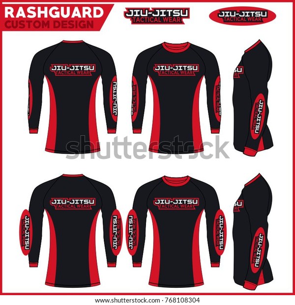 Download Rash Guard Jiujitsu Custom Design Stock Vector (Royalty ...