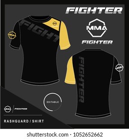 Rash Guard  MMA Shirt Design Template