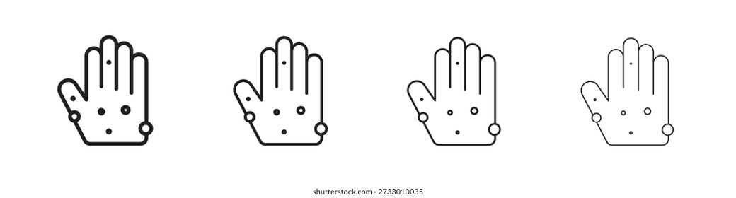 Plantilla de diseño de icono de mano para Web y elemento de interfaz de usuario móvil