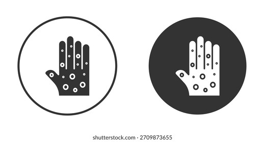 Paquete de signos de icono de mano de erupción. Símbolos de Vector para Diseños gráficos