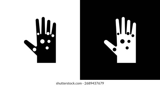Rash hand icon simple illustration in flat design
