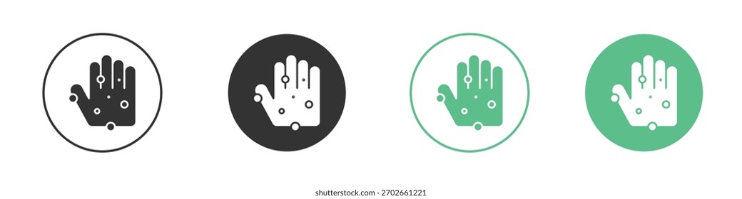 Rash hand icon vector, filled flat sign, solid pictogram