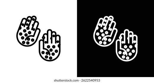 Rash hand icon vector illustration EPS