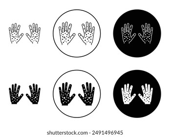 Ausschlag Hand Liner Icon Set