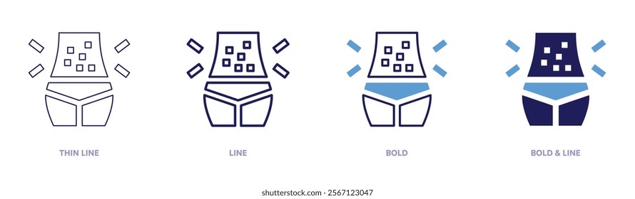 Rash icon in 4 different styles. Thin Line, Line, Bold, and Bold Line. Duotone style. Editable stroke.