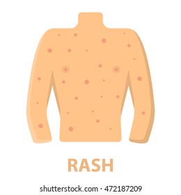 Rash icon cartoon. Single sick icon from the big ill, disease set.