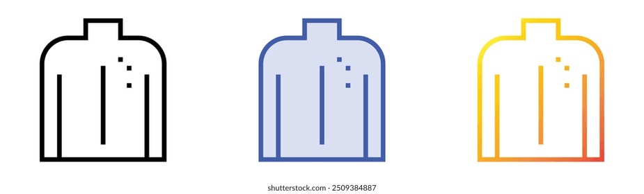 icono de erupción. Lineal, relleno azul y diseño de estilo degradado aislado sobre fondo blanco