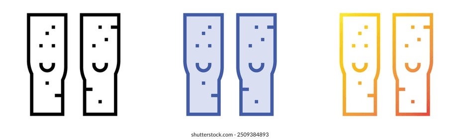 rash icon. Linear, Blue Fill and Gradient Style Design Isolated On White Background