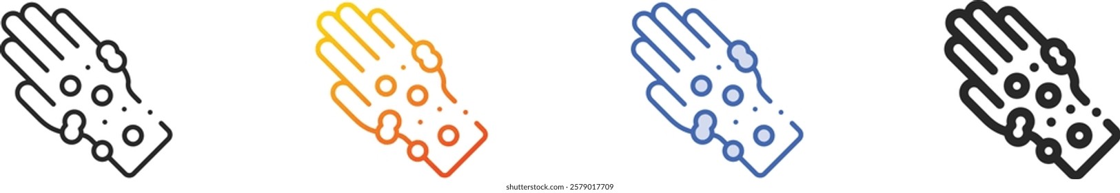 rash icon.Thin Linear, Gradient, Blue Stroke and bold Style Design Isolated On White Background