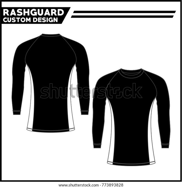 Download Rashguard Black White Template Design Stock Vector ...