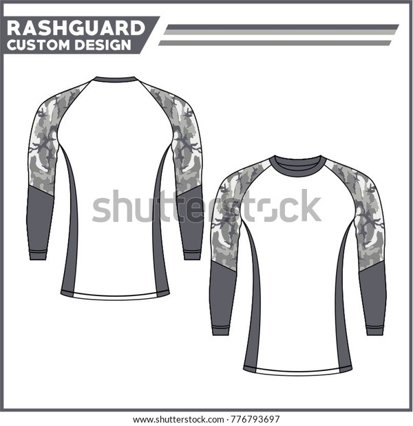 Download Rashguard Template Camouflase Design Stock Vector (Royalty Free) 776793697