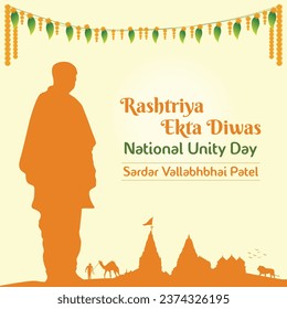 Rashtriya Ekta Diwas, National Unity Day, Sardar vallabhbhai patel jayanti. India.