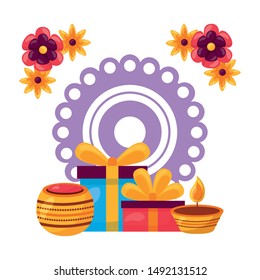 Rasksha bandhan design, hindu celebration india festival culture tradition and religion theme Vector illustration