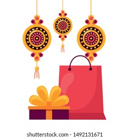 Rasksha bandhan design, hindu celebration india festival culture tradition and religion theme Vector illustration