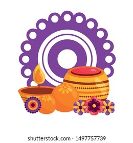 Rasksha bandhan design, hindu celebration india festival culture tradition and religion theme Vector illustration