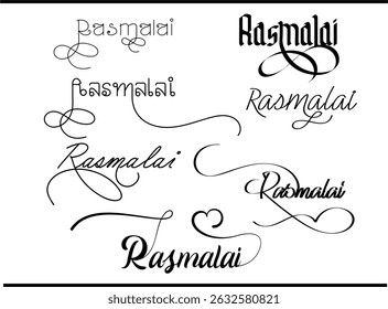 Rasmalai Calligraphy Monogram – Luxurious Handwritten Typography Logo