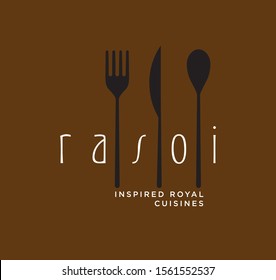 "RASOI" Modern Restaurant Food restaurant Logo Design Template Vector