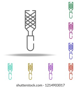 rasp, chisel icon. Elements of construction in multi color style icons. Simple icon for websites, web design, mobile app, info graphics