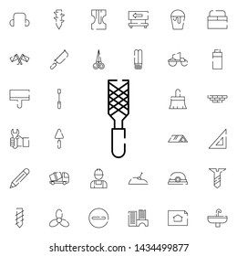 rasp, chisel icon. Universal set of construction for website design and development, app development
