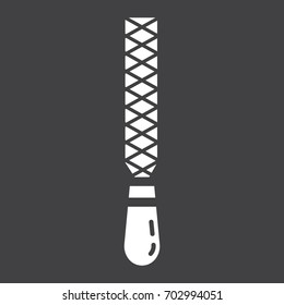 Rasp glyph icon, build and repair, file sign vector graphics, a solid pattern on a black background, eps 10.