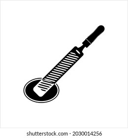 Rasp Icon, Coarse Texture File Tool Icon Vector Art Illustration