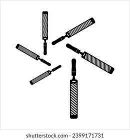 Rasp Icon, Coarse Texture File Tool Icon Vector Art Illustration