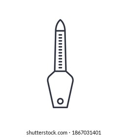 Rasp icon, linear isolated illustration, thin line vector, web design sign, outline concept symbol with editable stroke on white background.
