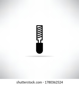 rasp icon with shadow on gray background vector
