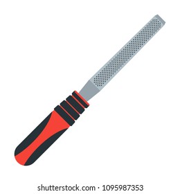 Rasp icon. Tools for building construction and home repair. Flat vector icons for households, service providers isolated on white background.