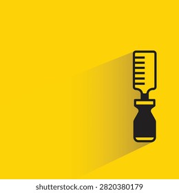 rasp tool icon with shadow on yellow background