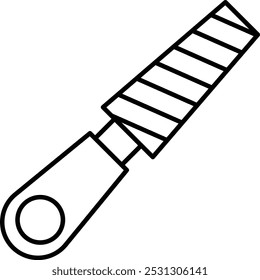 Raspel-Vektorlinien-Symboldesign