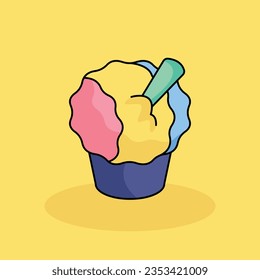 Raspado Free vector cartoon icon illustration.Mexican Food icons concept isolated . flat cartoon style