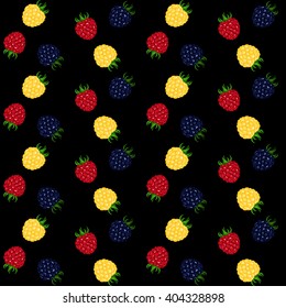 raspberries and blackberries