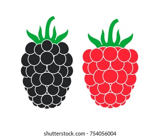 Raspberries and  blackberry logo