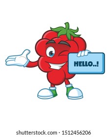 Raspberries Mascot character design vector