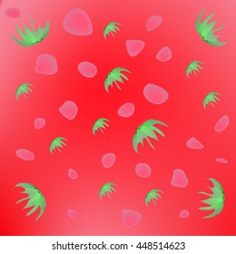 Raspberry background. The texture of crimson pulp with tails