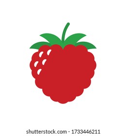 Icono de frambuesas. Ilustración vectorial, aislada en fondo blanco
