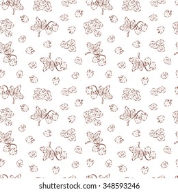 Raspberry. Berries seamless pattern.